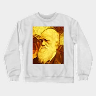 Charles Darwin Golden Portrait | Charles Darwin Artwork 11 Crewneck Sweatshirt